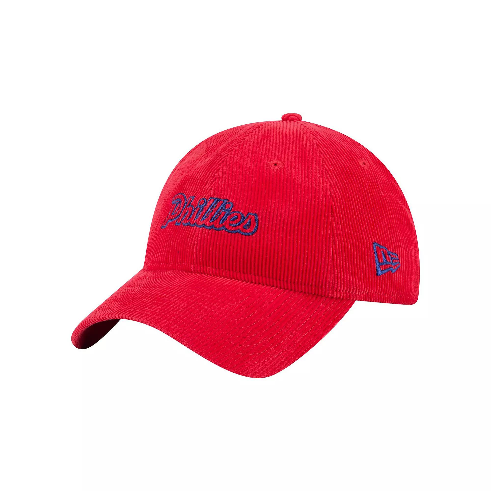 Women's New Era Red Philadelphia Phillies Corduroy 9TWENTY Adjustable Hat Product Image