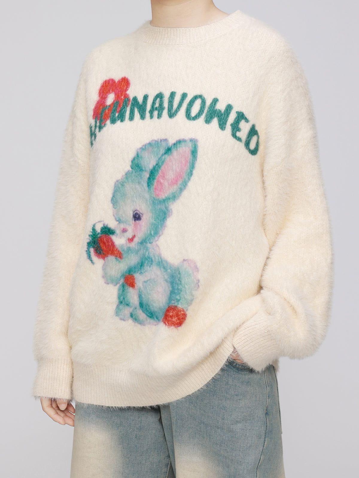 Aelfric Eden Cartoon Rabbit Graphic Sweater Product Image