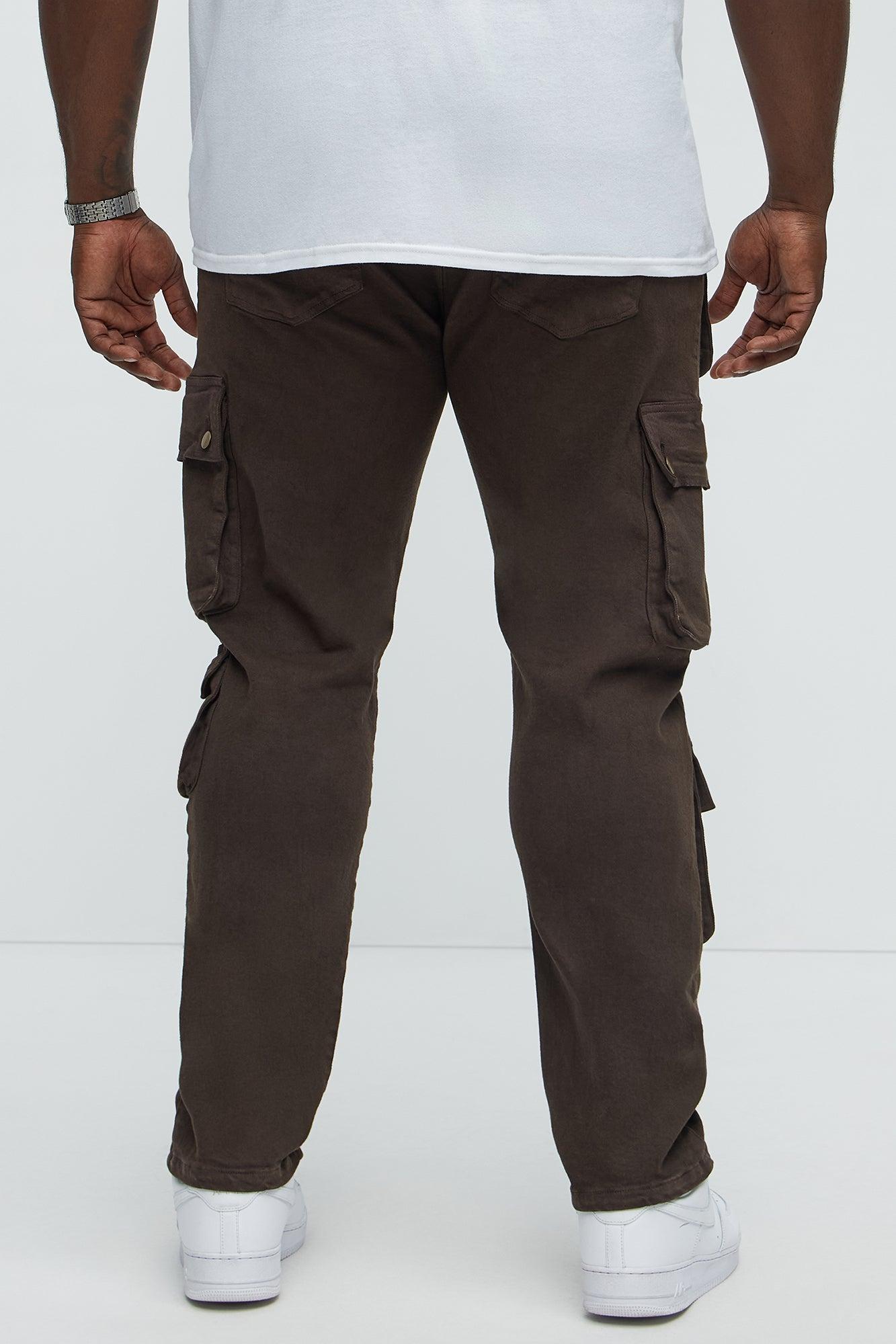 Hate To Say It Utility Cargo Slim Pants - Brown Product Image