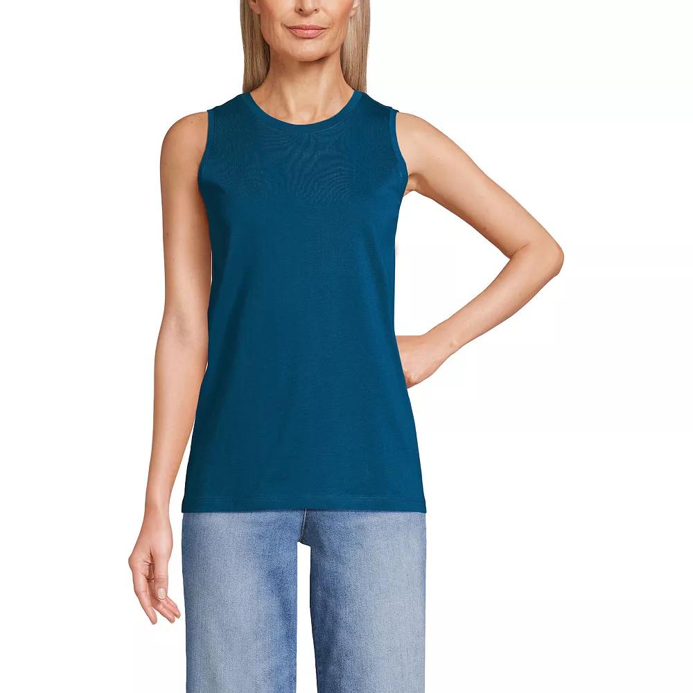 Women's Lands' End Supima Cotton Crewneck Tank,  Product Image