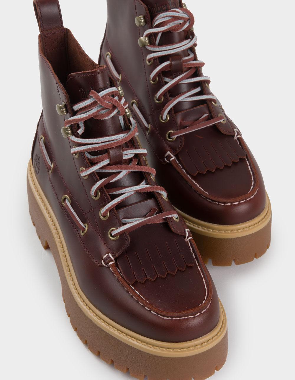 TIMBERLAND Stone Street Womens Platform Boots - WINE Product Image