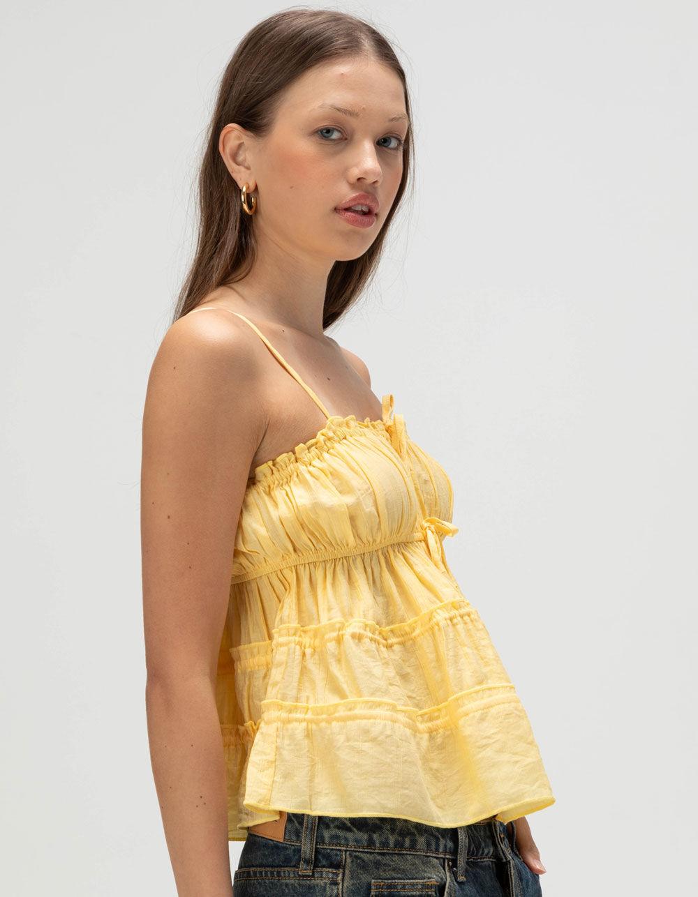 RSQ Womens Tie Cami - YELLOW Product Image