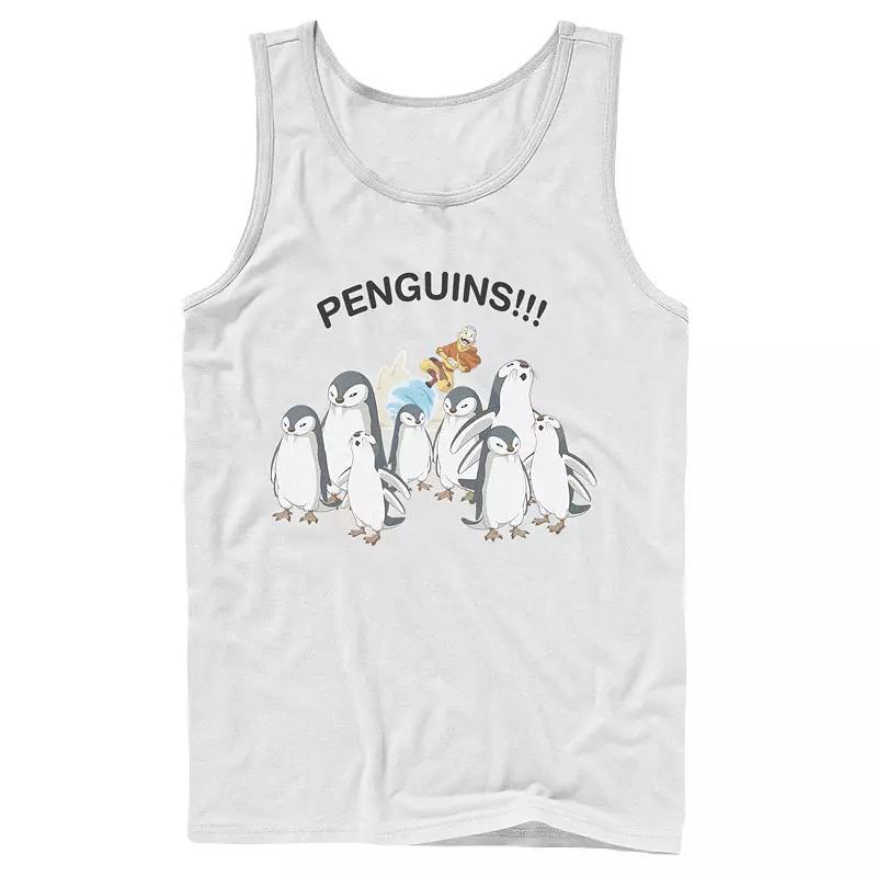 Men's Nickelodeon Avatar The Last Airbender Aang And Penguins!! Tank Top,  Product Image