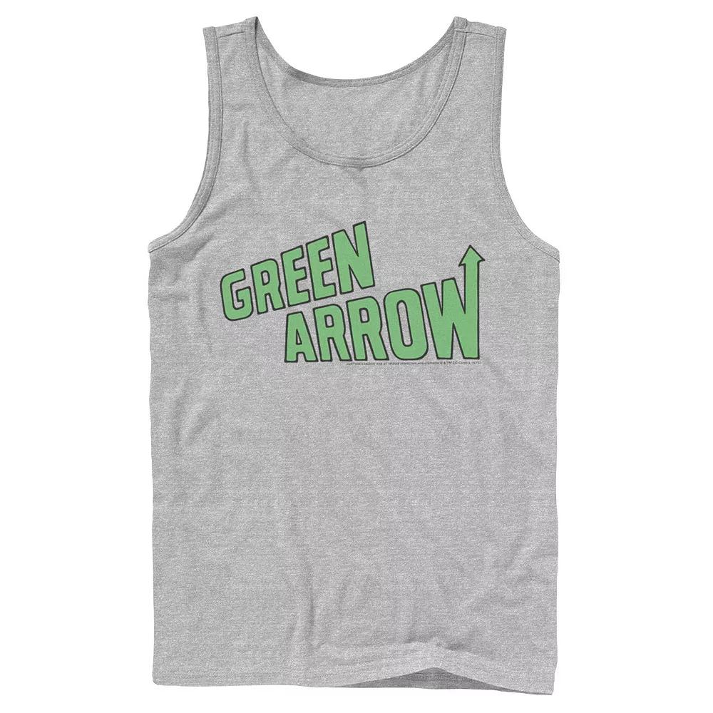 Men's DC Comics The Green Arrow Text Poster Tank Top,  Product Image