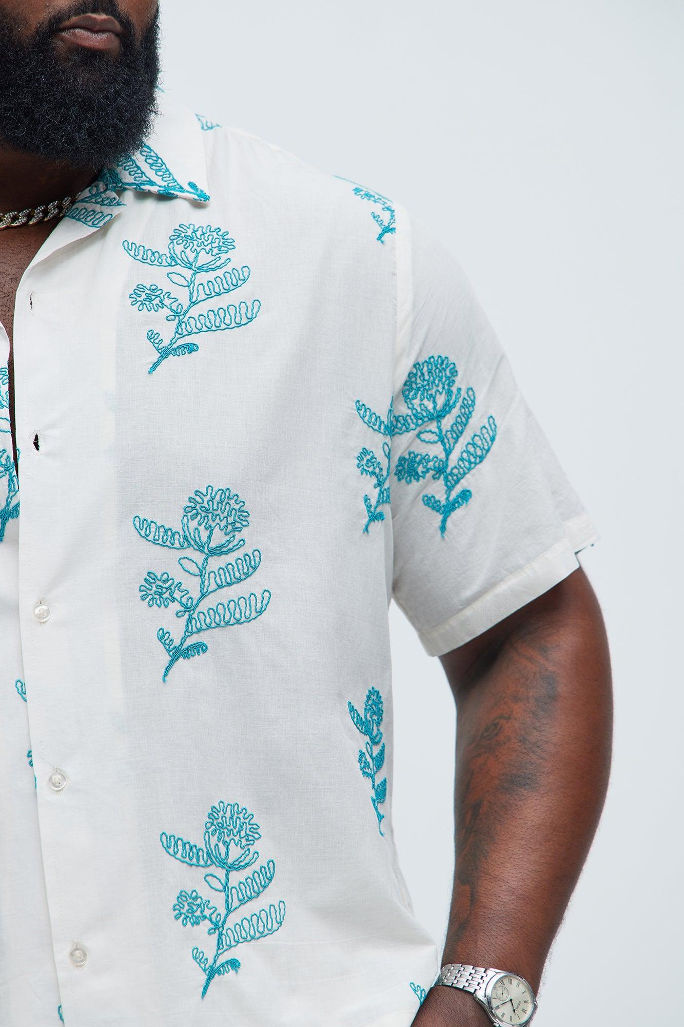 Calder Embroidery Shirt - Cream/combo Product Image