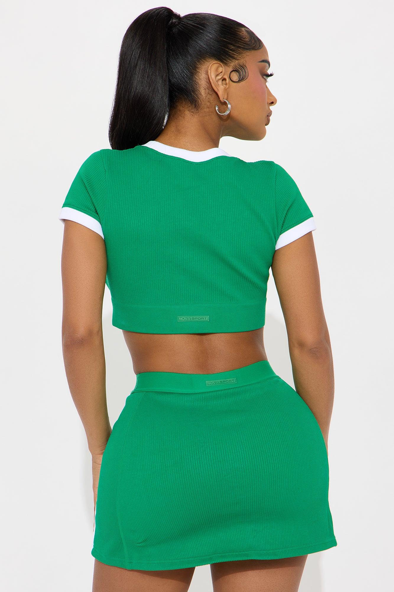 Members Only Effortless Seamless Active Top - Kelly Green Product Image