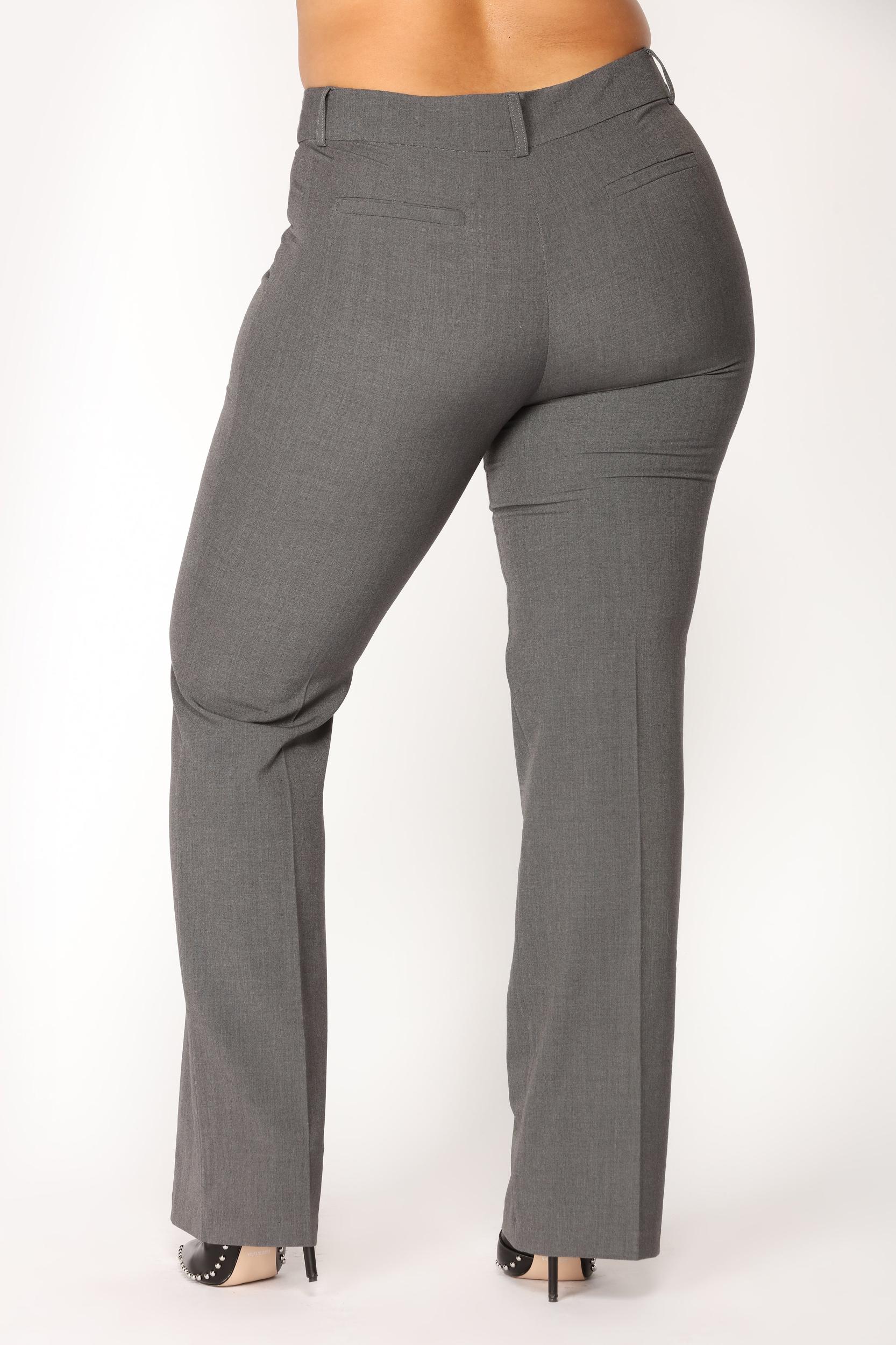 Tasha Dressy High Rise Pants - Charcoal Product Image
