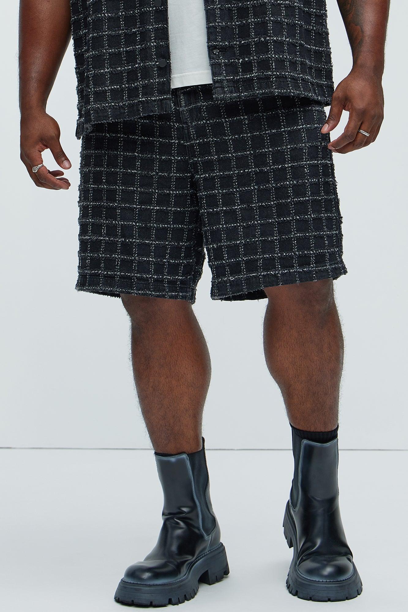 Saturday Morning Distressed Denim Shorts - Black Product Image