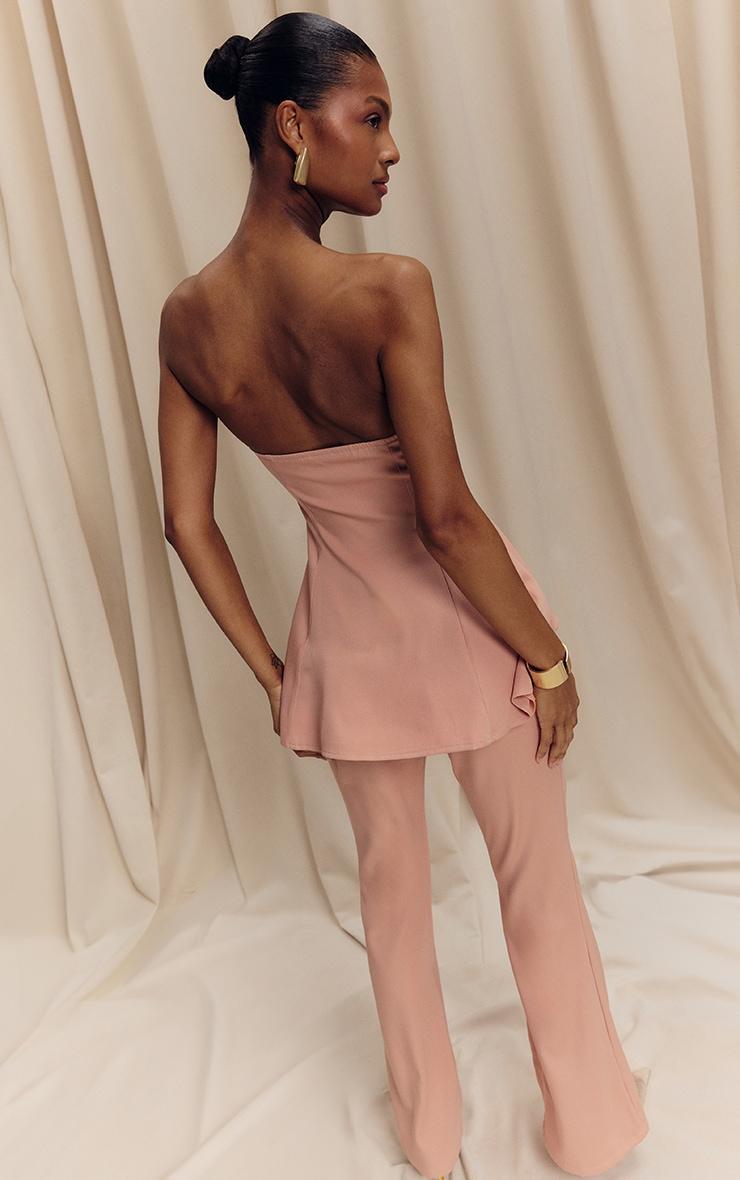 Peach Woven Tailored Flare Leg Pants Product Image