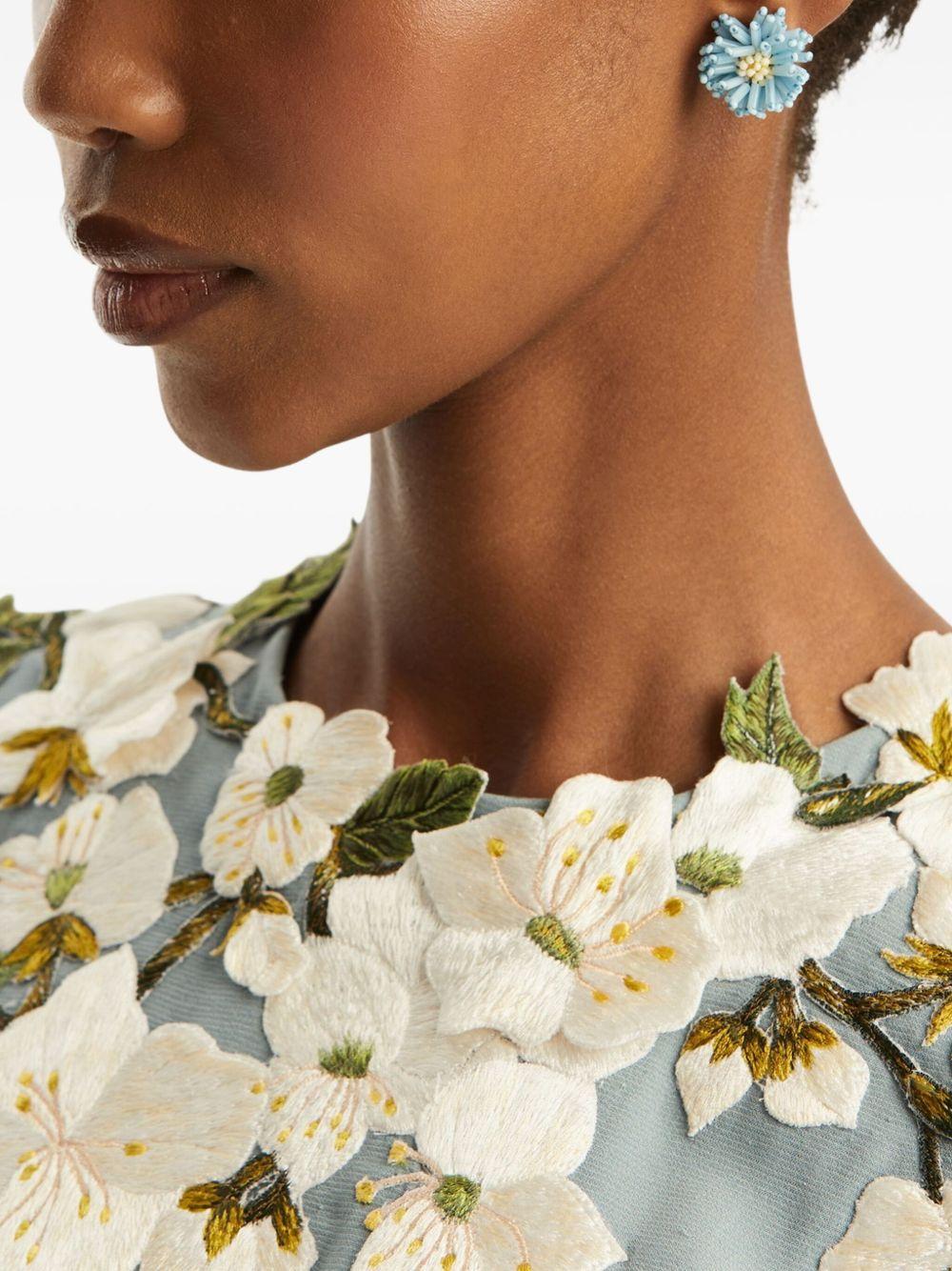 Pompom Flower earrings Product Image