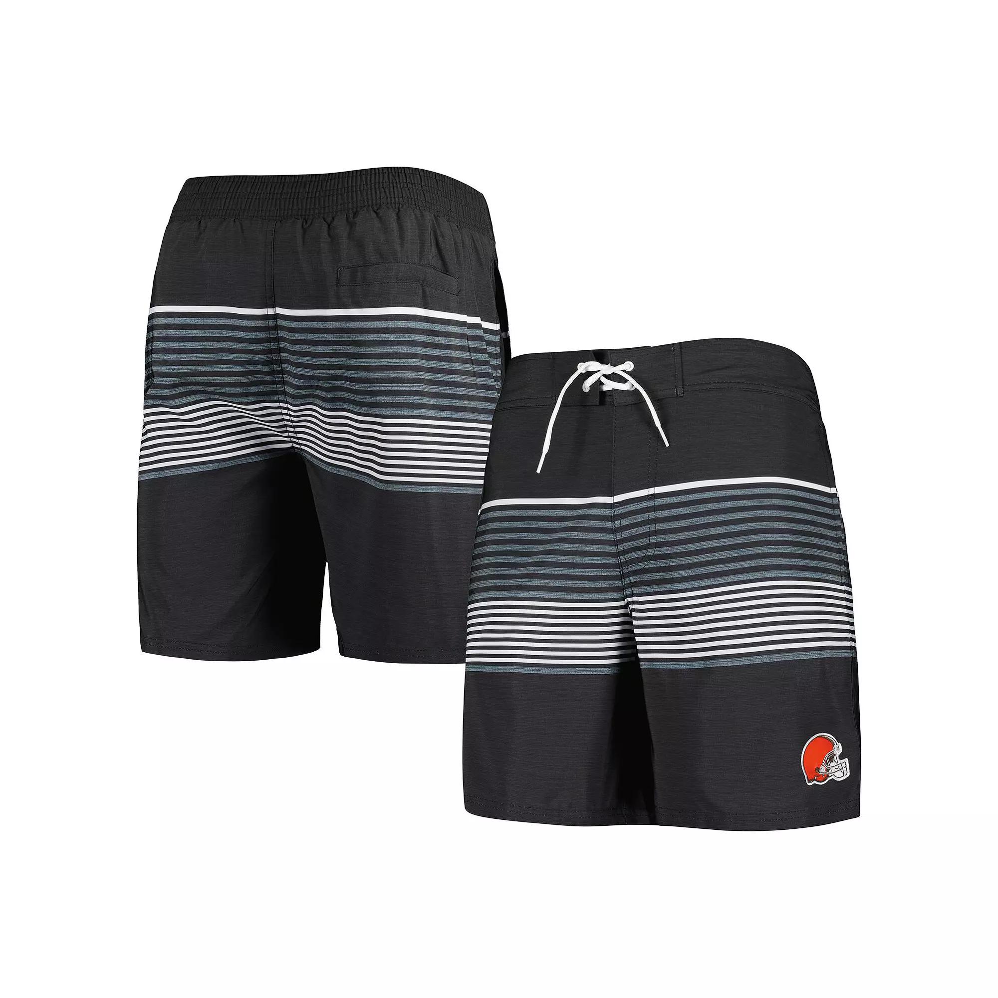 Men's G-III Sports by Carl Banks Black Cleveland Browns Coastline Volley Swim Shorts,  Product Image