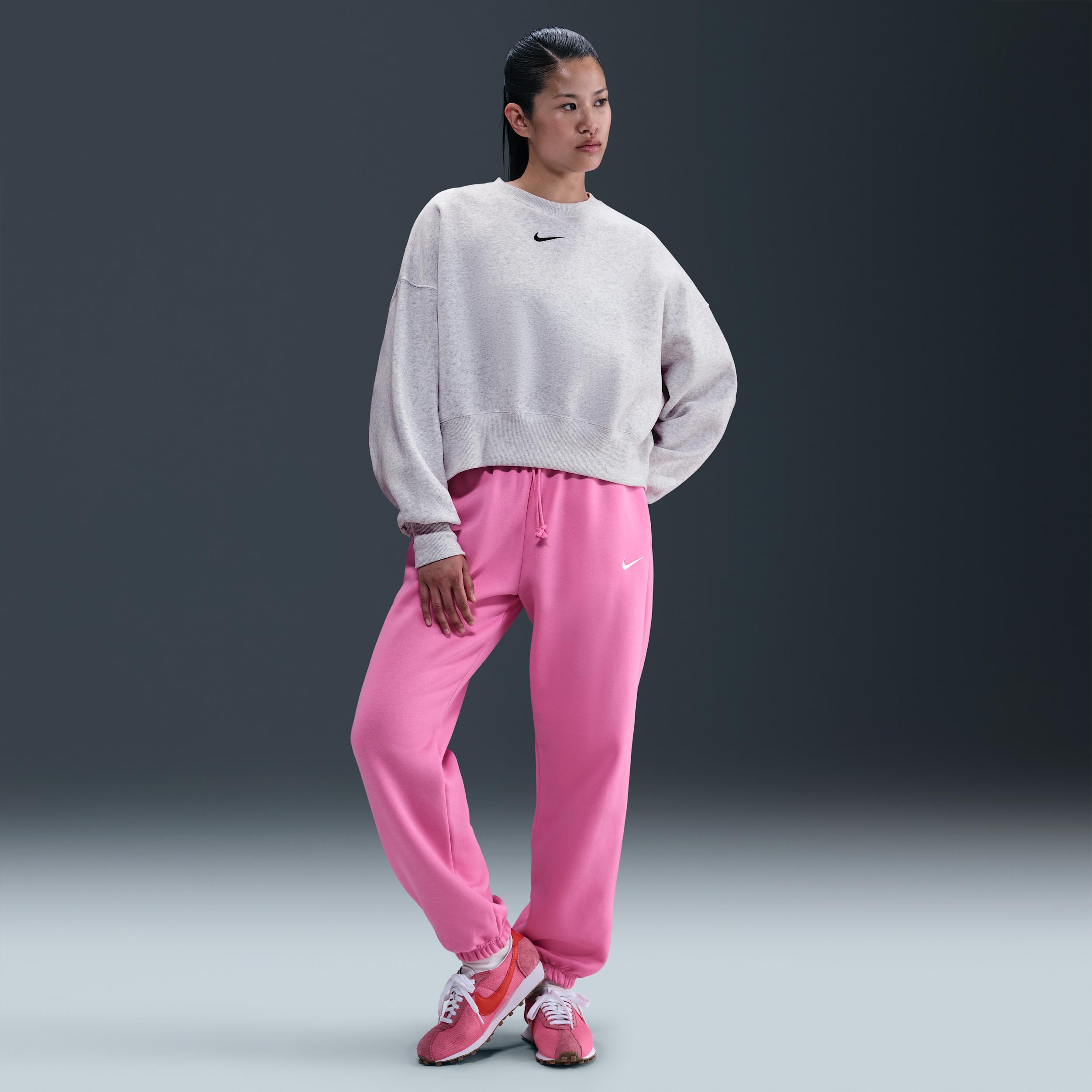 Womens Nike Sportswear Phoenix Fleece Over-Oversized Crew-Neck Sweatshirt | DQ5761-051 Product Image