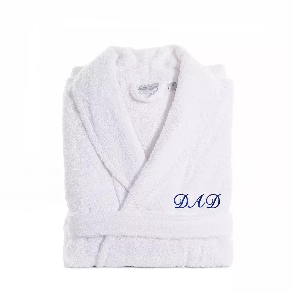 Linum Home Textiles "Dad" Embroidered Cotton Terry Bathrobe, Men's,  Product Image