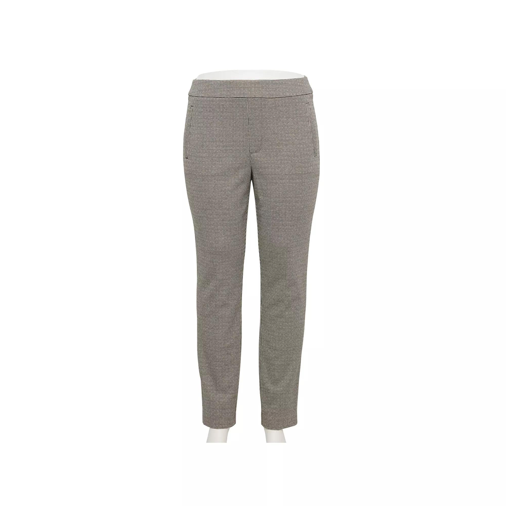 Plus Size Croft & Barrow® Ponte Classic Straight Pants, Women's, Size: 2XL, Bw Star Tweed Product Image