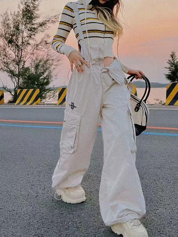 Knit Stripe Drawstring Hooded Cardigan Product Image