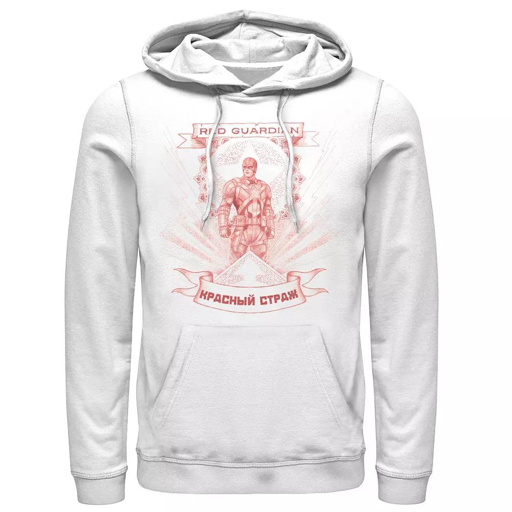 Men's Marvel Black Widow Red Guardian Red Hue Portrait Hoodie,  Product Image