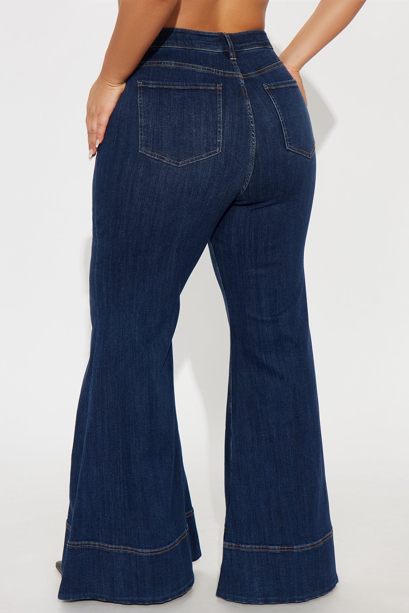 Keep It Real Extreme Flare Jeans - Dark Wash Female Product Image