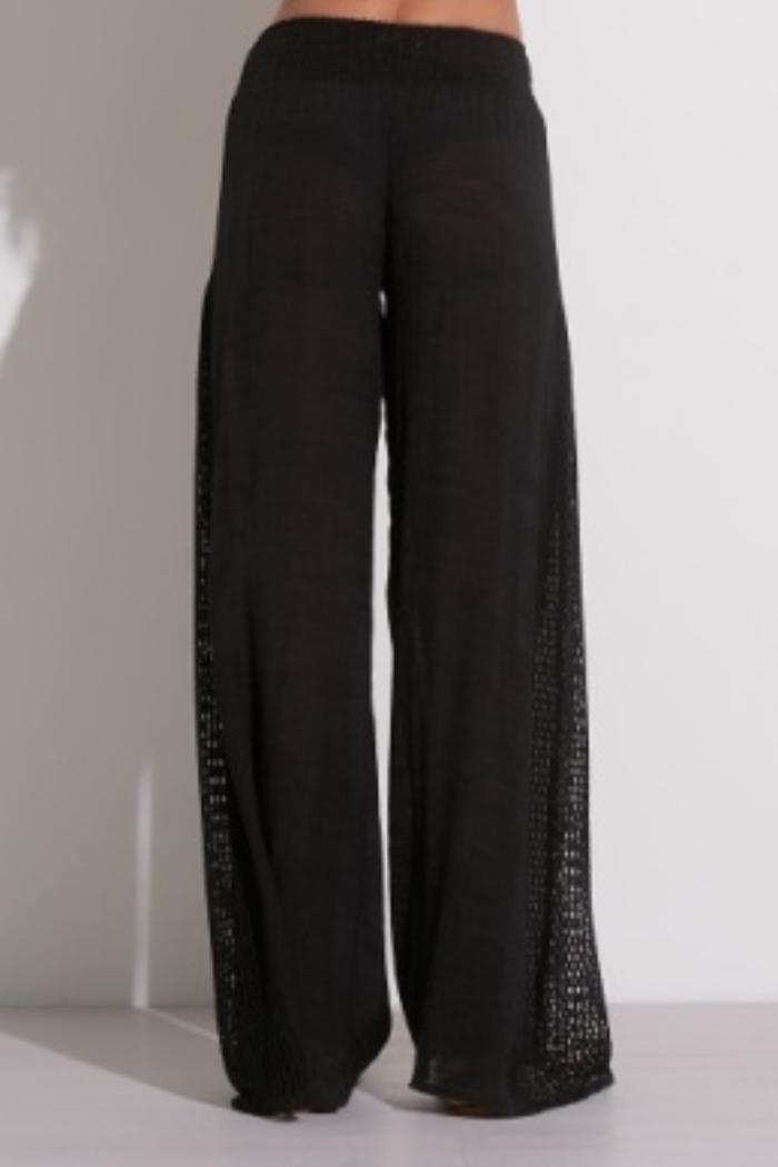 FLOWY PANT WITH CROCHET SLIT Product Image