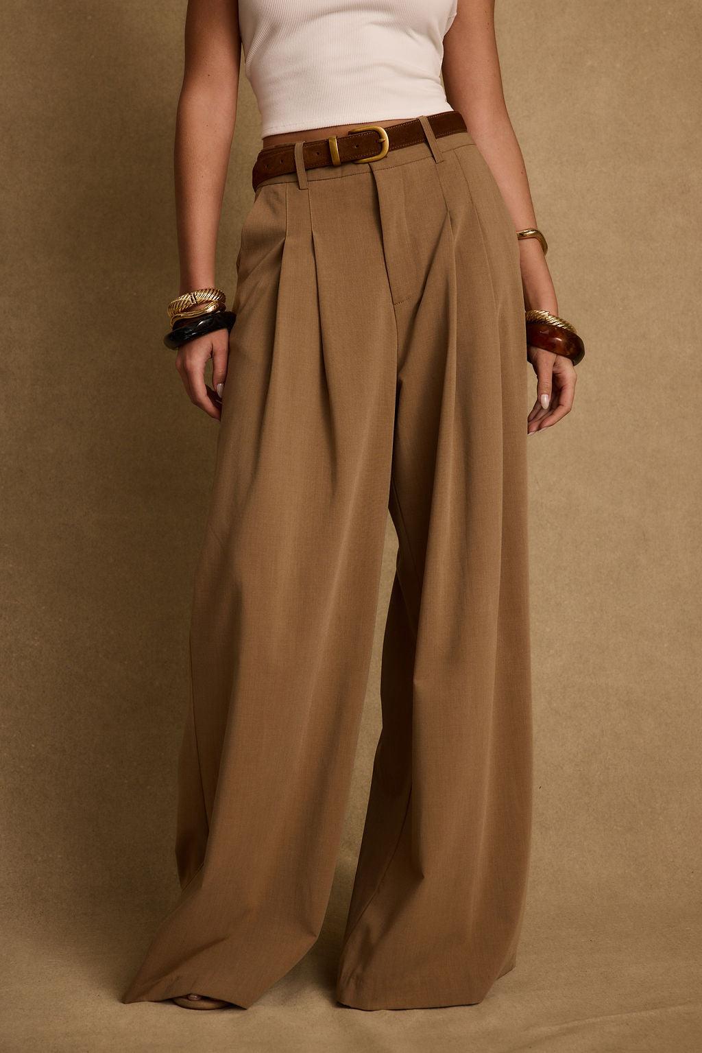Nadine Tan Wide Leg Trouser Product Image