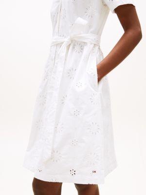 Embroidered Eyelet Shirtdress Product Image