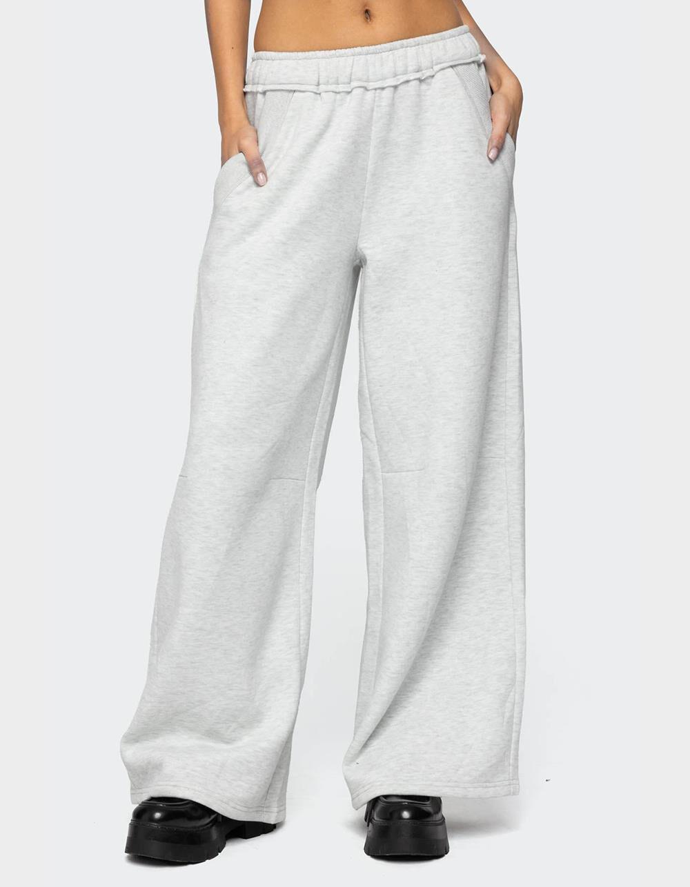 EDIKTED Kori Oversized Sweatpants - GRAY Product Image