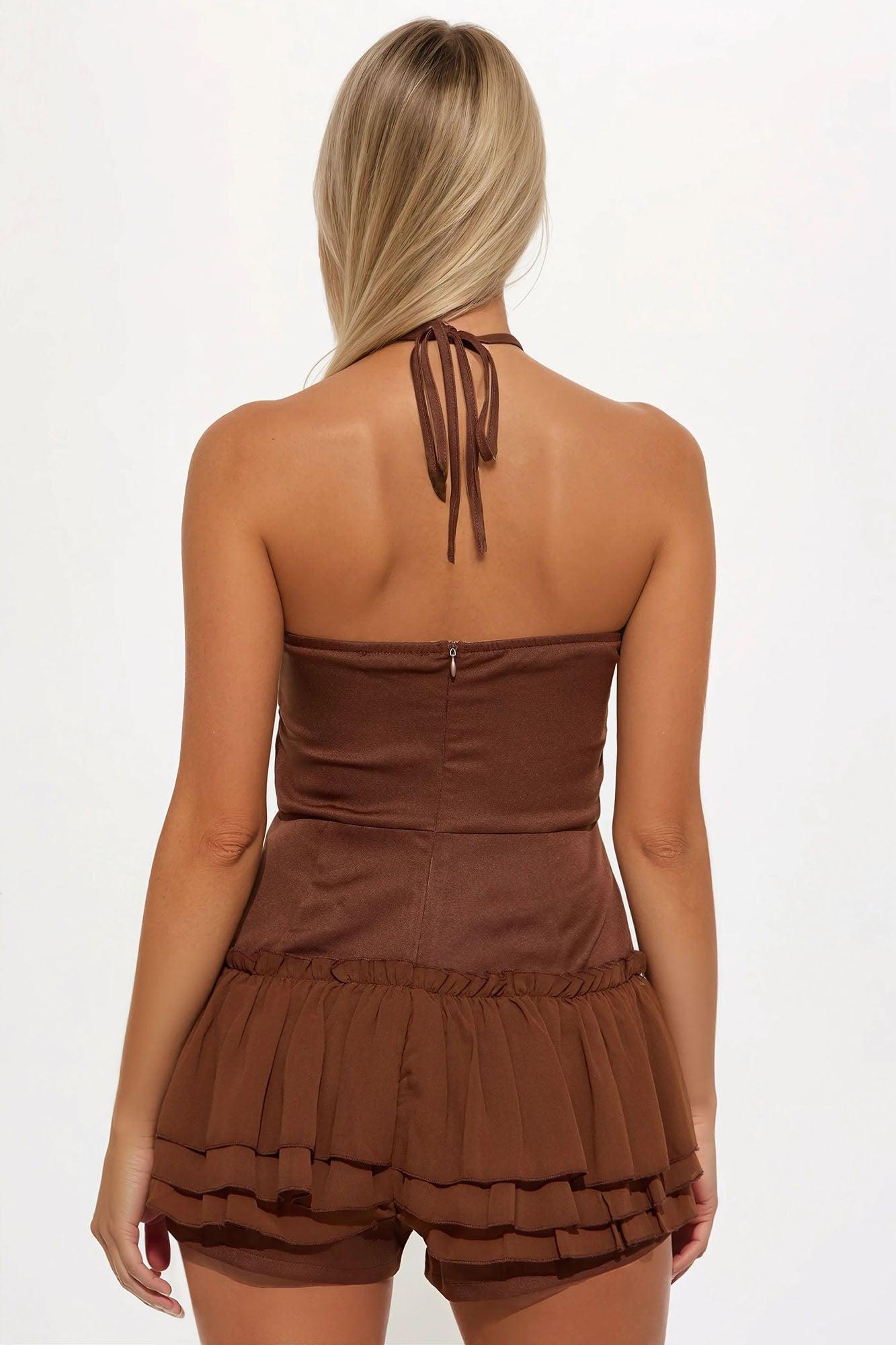 All My Love Romper  - Chocolate Product Image