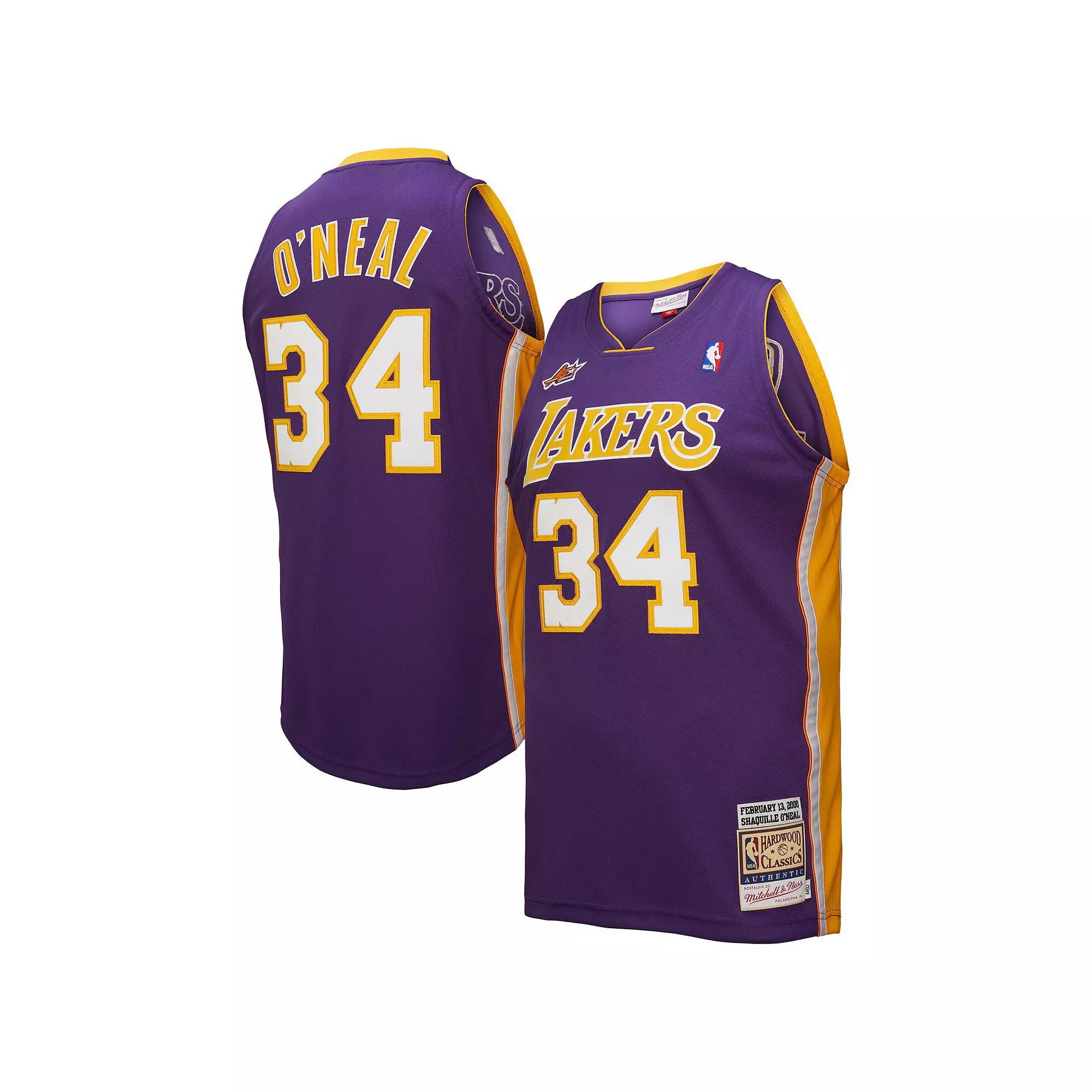 Men's Mitchell & Ness Shaquille O'Neal Purple Los Angeles Lakers 2000 NBA All-Star Game Authentic Jersey,  Product Image