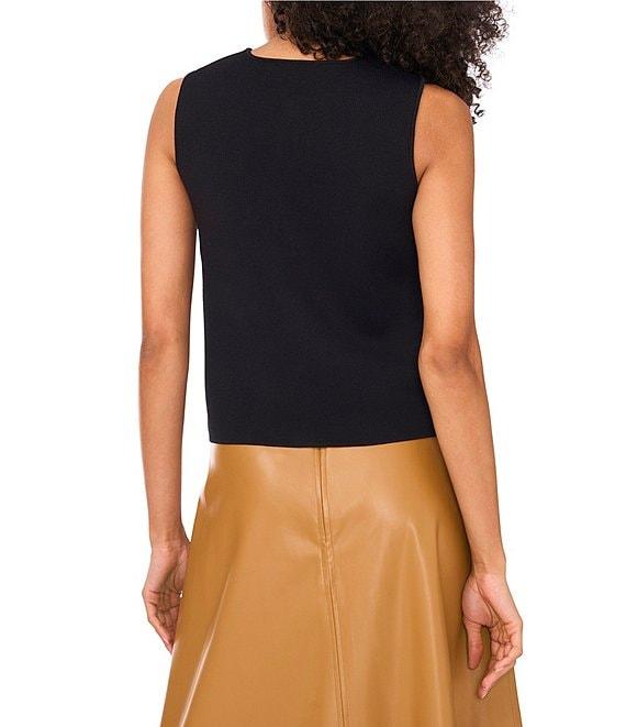 Vince Camuto Round Neck Sleeveless Sweater Vest Product Image