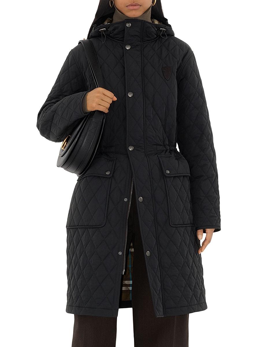 Womens Quilted Hooded Zip-Up Coat Product Image