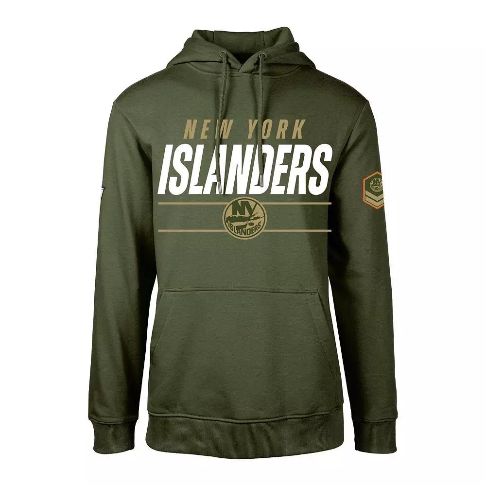 Men's Levelwear Olive New York Islanders Podium Fleece Pullover Hoodie,  Product Image