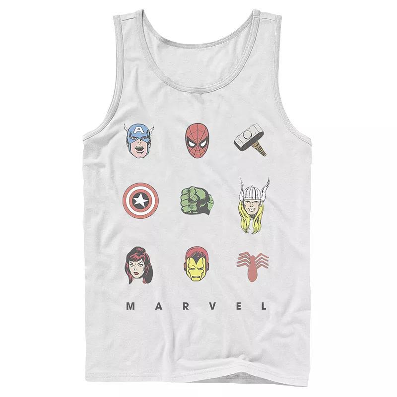 Men's Marvel Retro Avengers Iconic Symbols Tank Top, Boy's,  Product Image