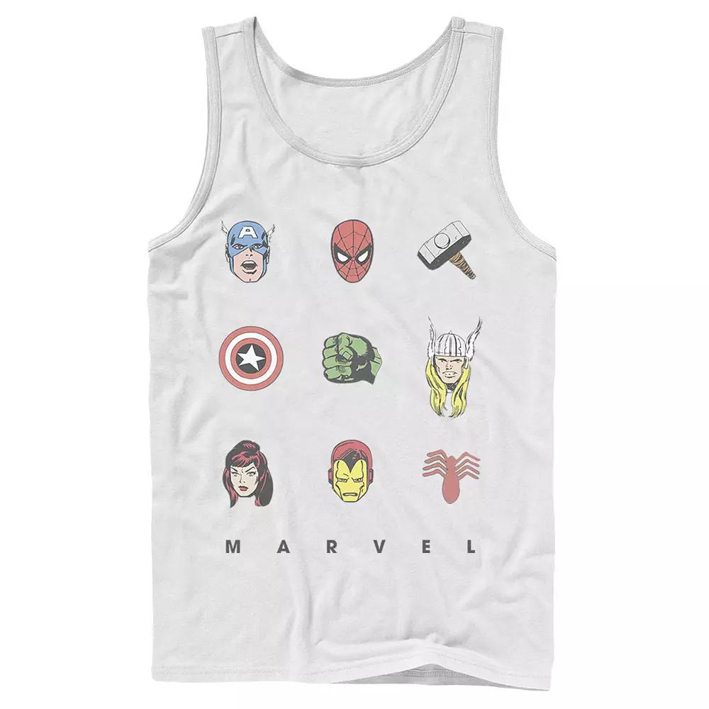 Men's Marvel Retro Avengers Iconic Symbols Tank Top, Boy's,  Product Image