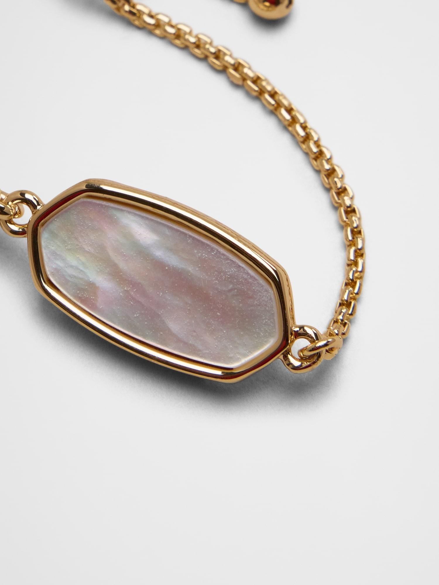 Mother of Pearl Hexagon Pull-Through Bracelet Product Image