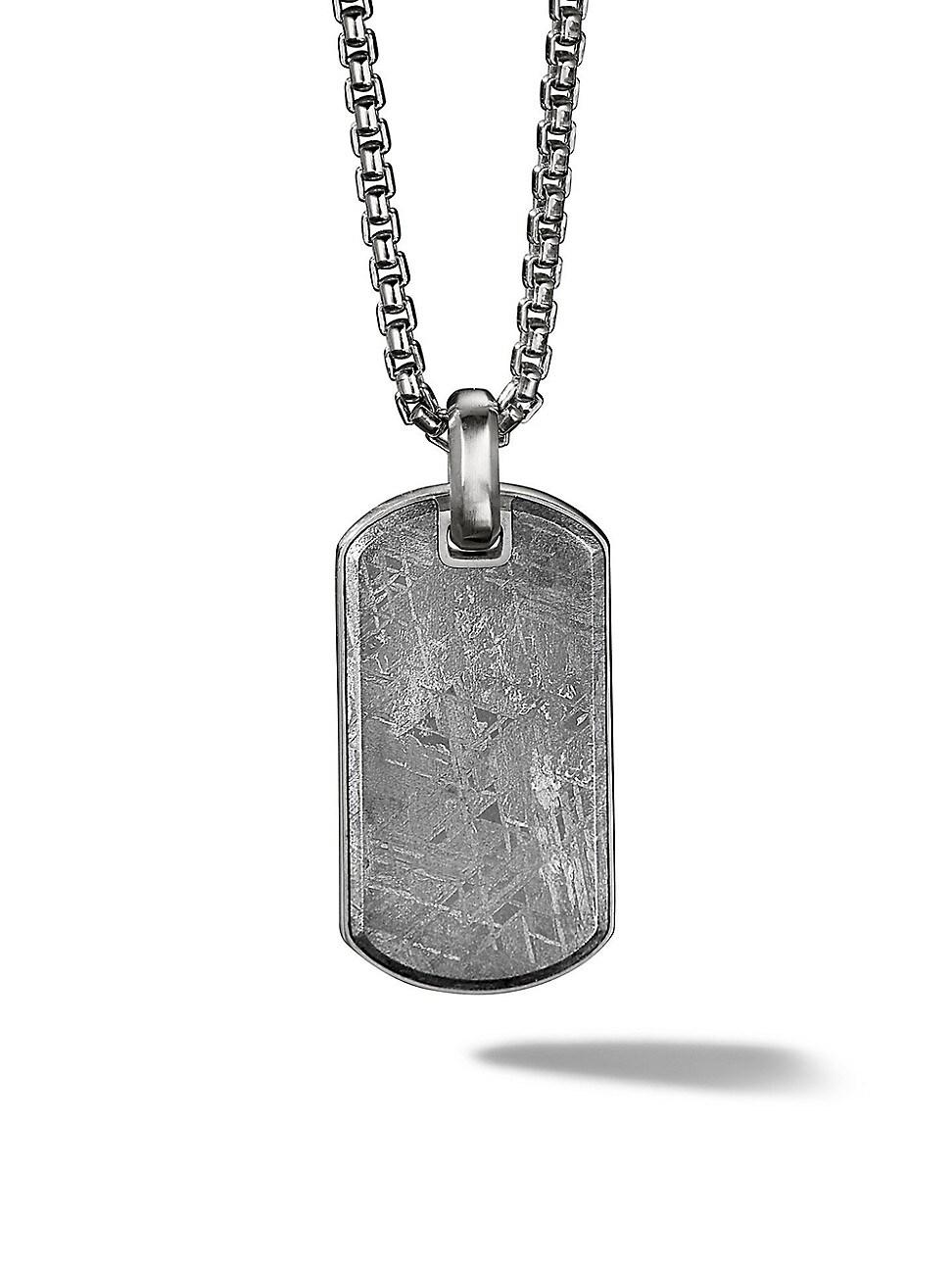 Mens Chevron Tag in Sterling Silver Product Image