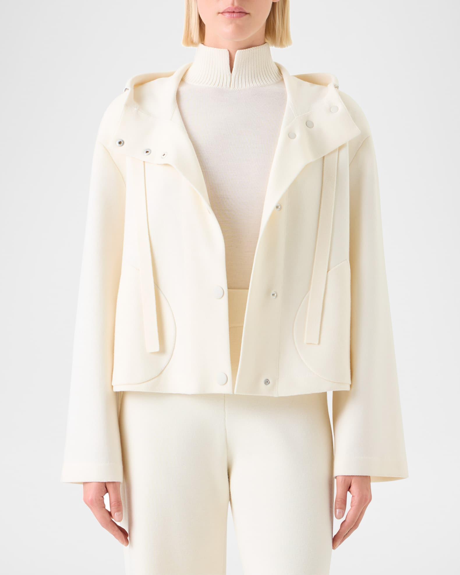 Milano Knit Merino Wool Hooded Cardigan Product Image