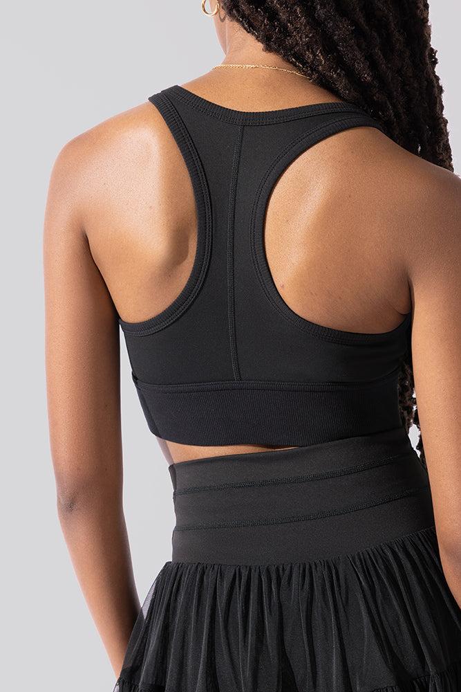 Sweat Sesh Crop Top - Black Product Image