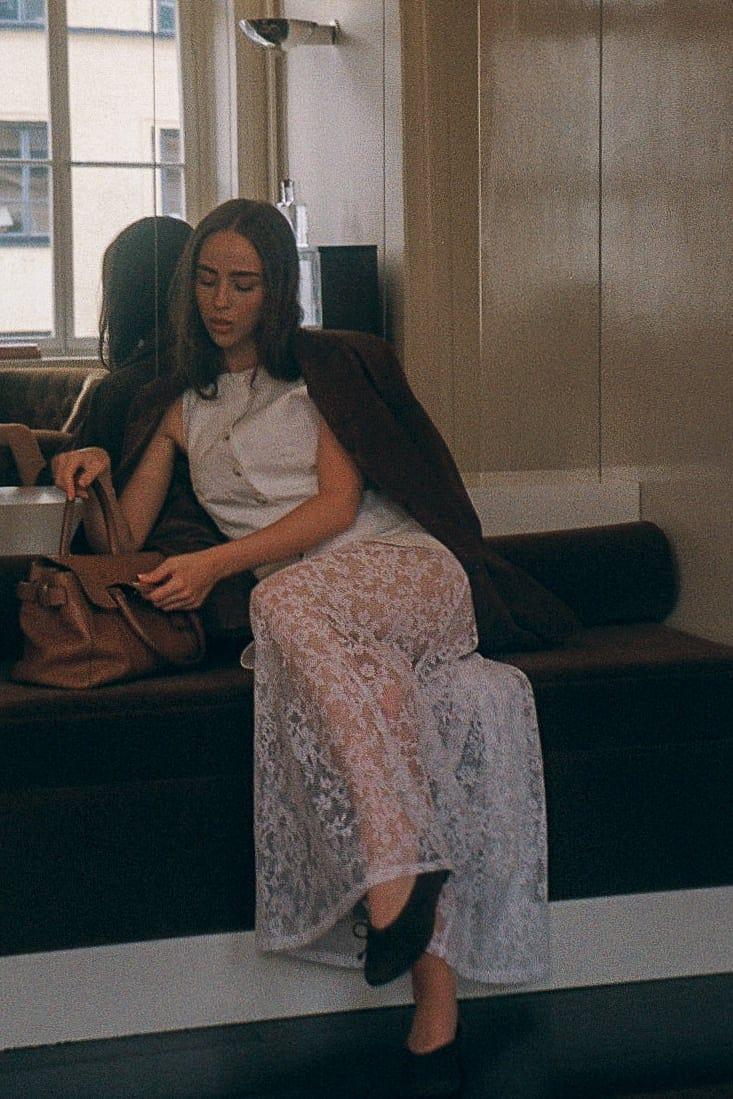 Lace Maxi Skirt Product Image