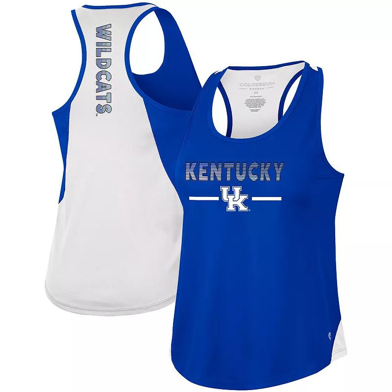 Women's Colosseum Royal Kentucky Wildcats Sachs 2-Hit Scoop Neck Racerback Tank Top, Size: Medium, Blue Product Image