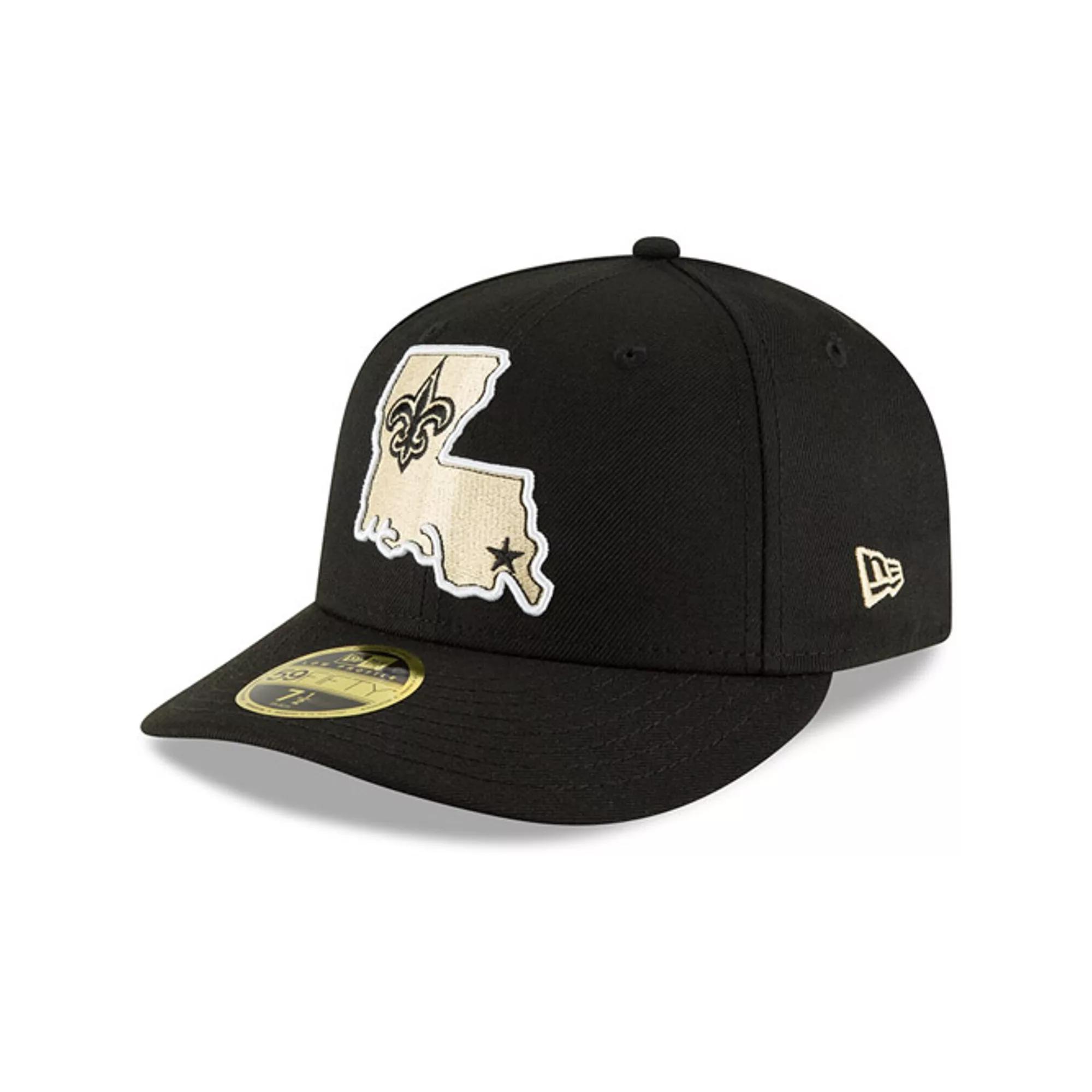 Men's New Era Black New Orleans Saints Alternate Logo Omaha Low Profile 59FIFTY Fitted Hat,  Product Image