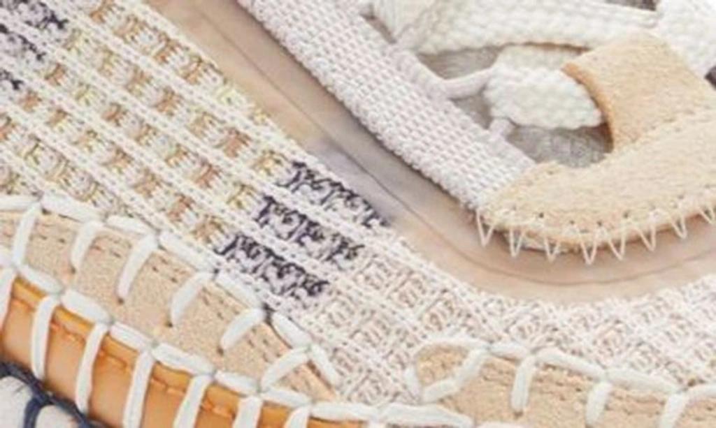 CHLOÉ Nama Embroidered Suede And Recycled-mesh Sneakers In Biscotti Beige Product Image