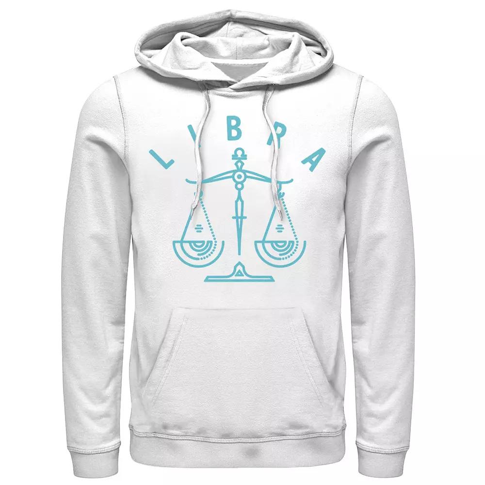 Men's Libra Scale White Ink Sketch Hoodie,  Product Image