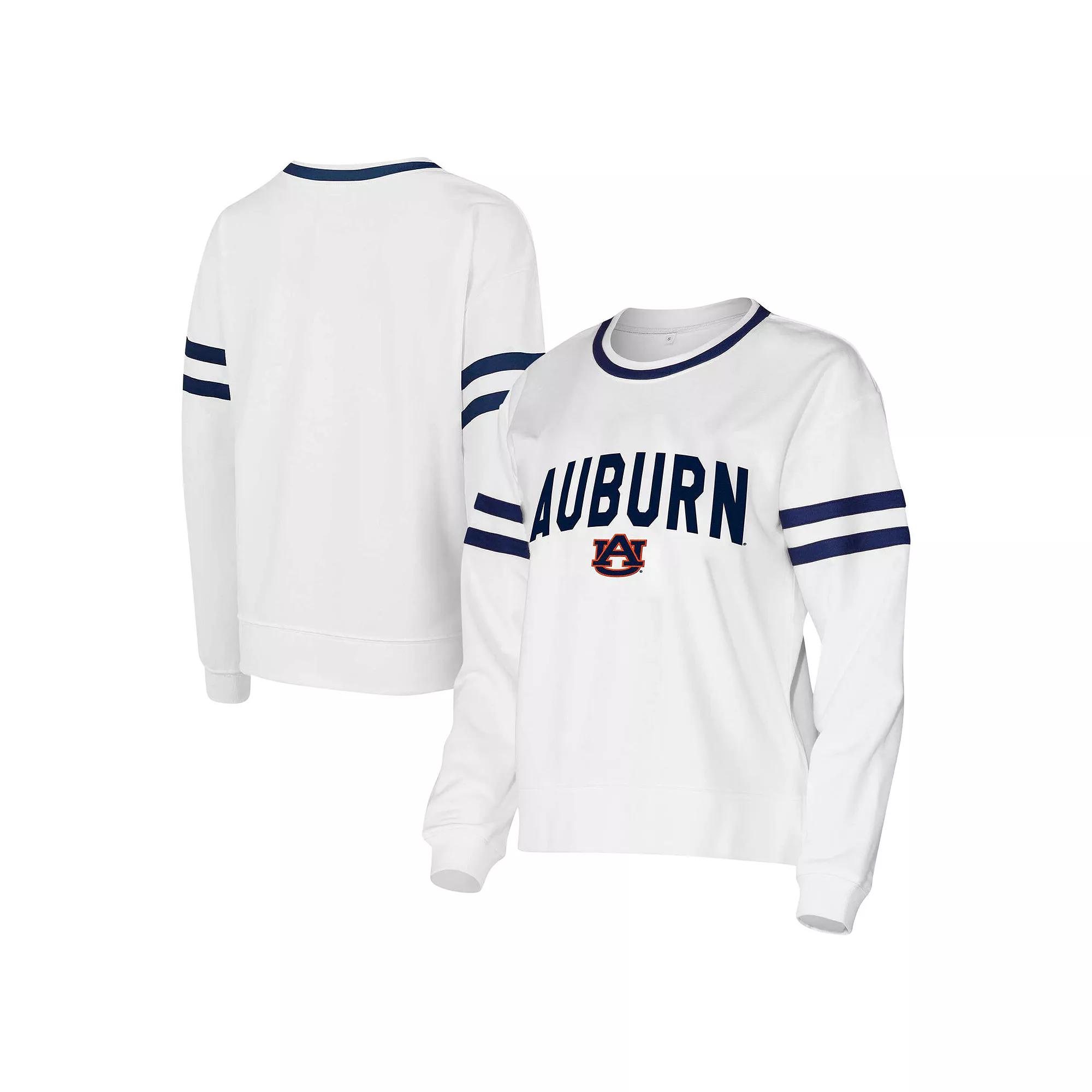 Womens Concepts Sport Auburn Tigers Borough French Terry Arch Over Long Sleeve T-Shirt Product Image