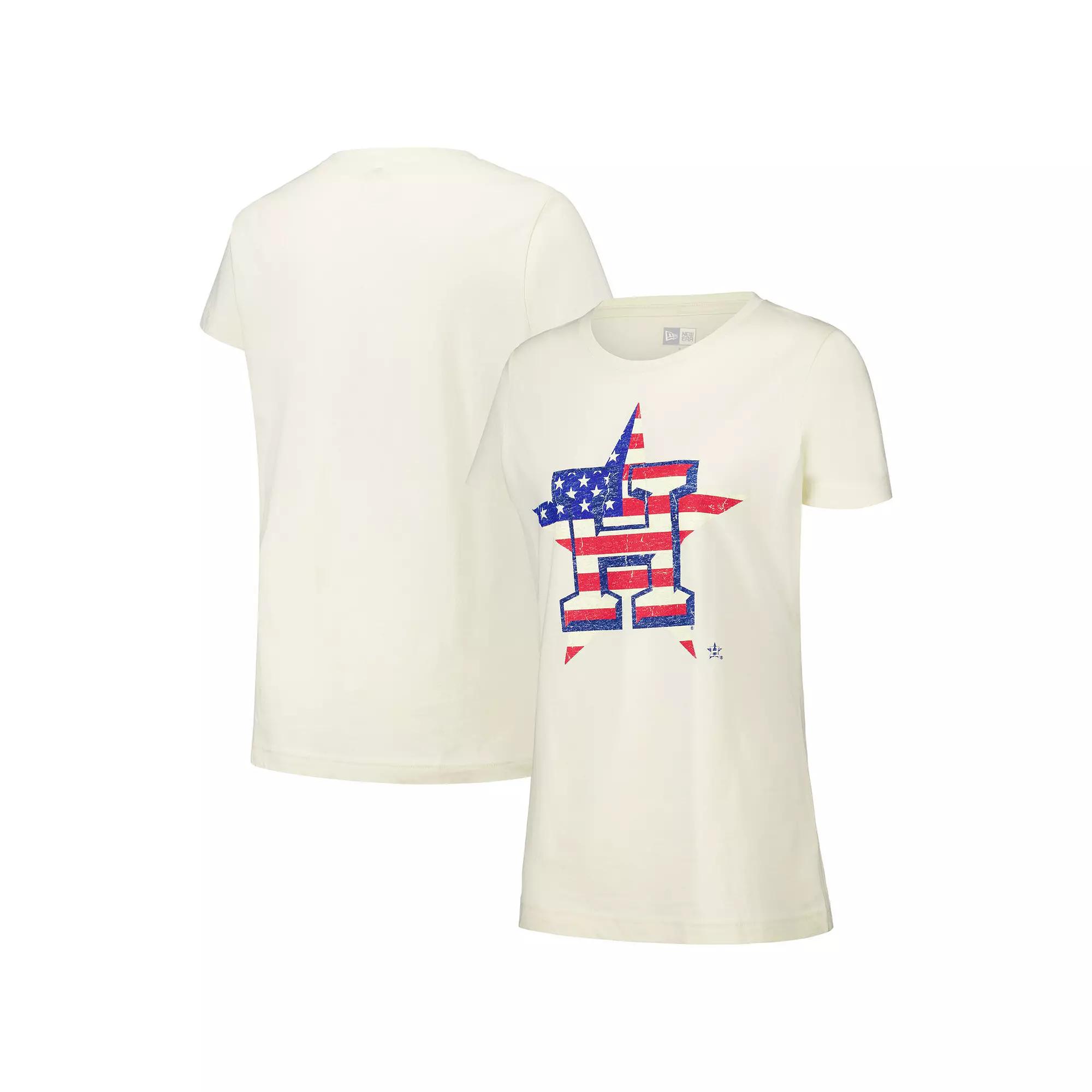 Women's New Era Cream Houston Astros Vintage T-Shirt,  Product Image