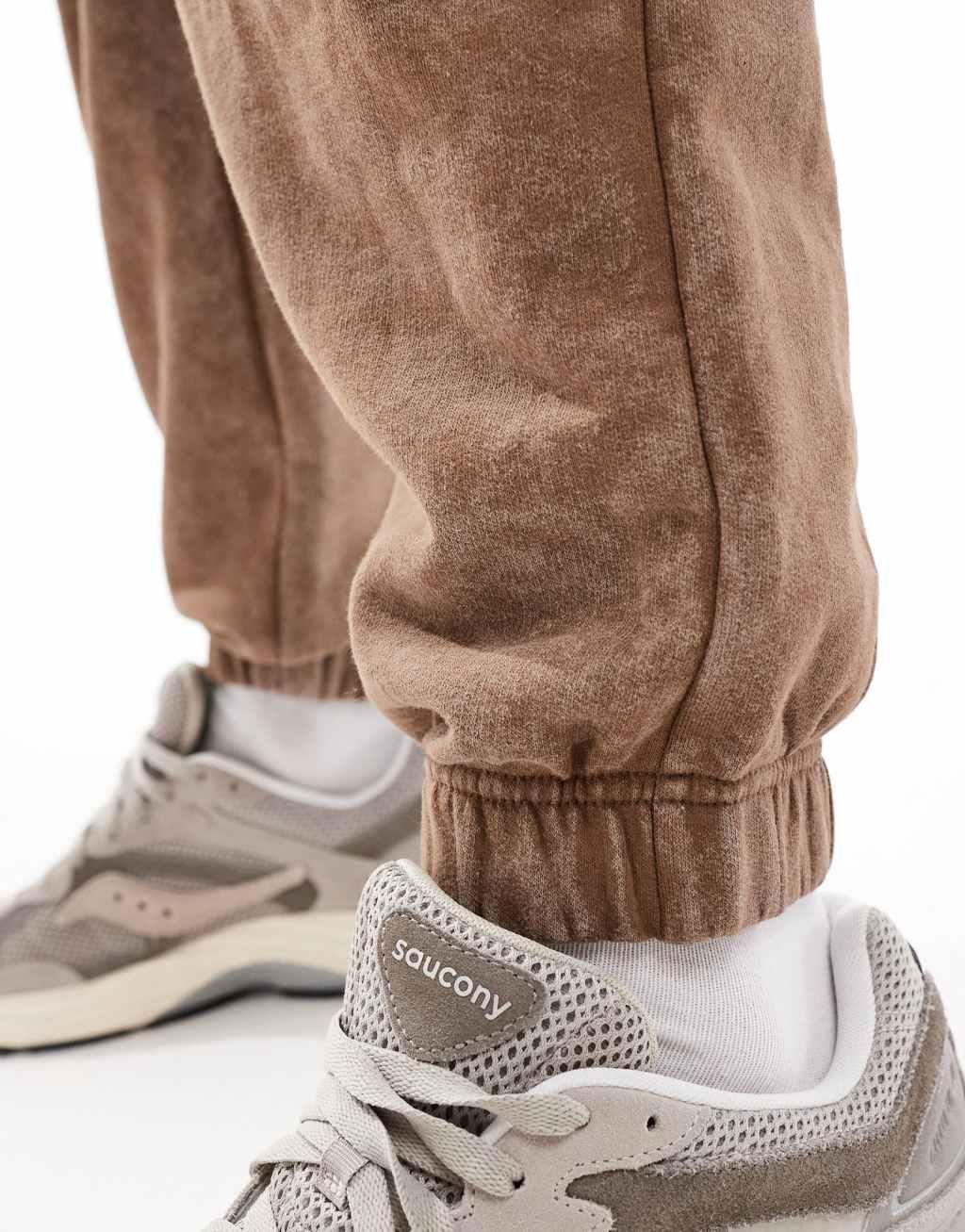 Another Influence acid wash sweatpants in brown Product Image