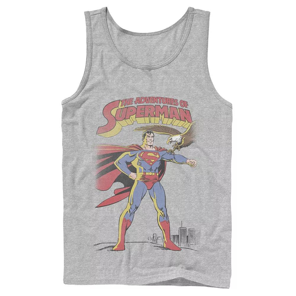 Men's DC Comics Superman Adventures Text Poster Tank Top,  Product Image