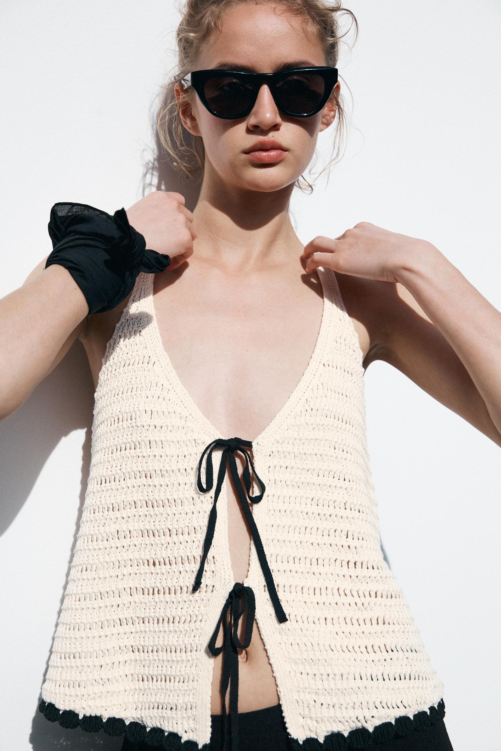 CROCHET TIE TOP Product Image