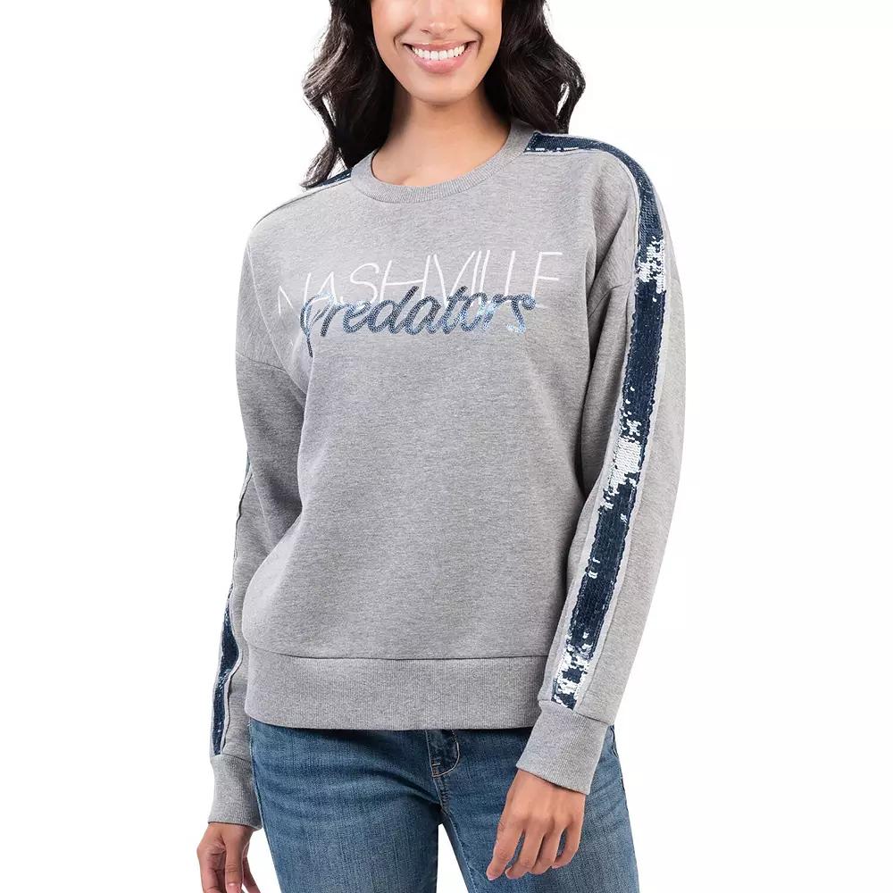 Women's G-III 4Her by Carl Banks Gray Nashville Predators Penalty Box Pullover Sweatshirt,  Product Image