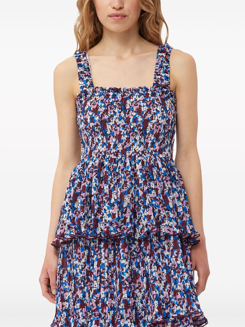 floral-print layered midi dress Product Image