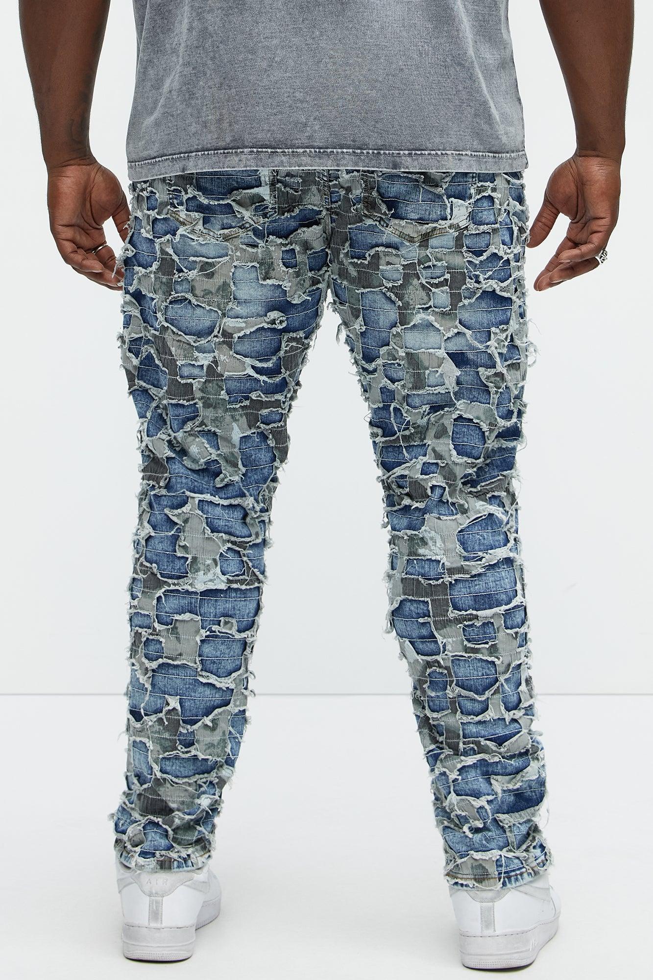 Eddie Vintage Shredded Slim Jeans - Medium Wash Product Image