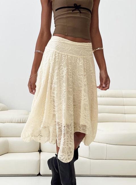 Enslee Midi Skirt Cream Product Image